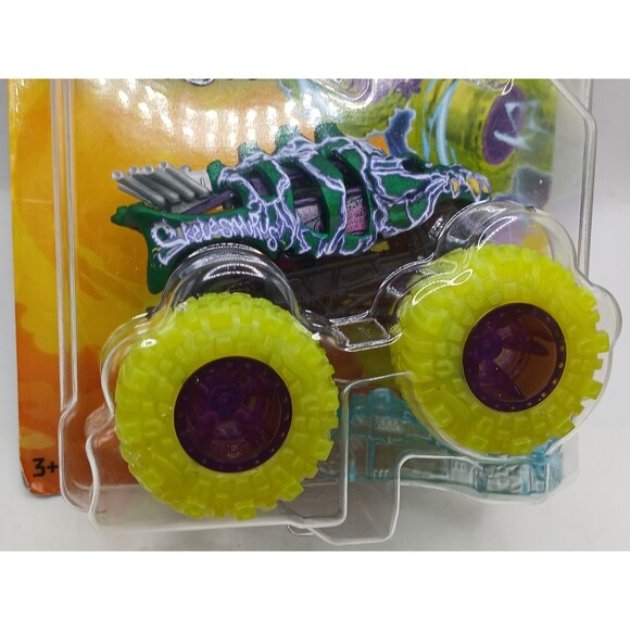 2023 HOT WHEELS MONSTER TRUCKS POWER SMASHERS SKELESAURUS & BONE SHAKER VARIANT - Picture 4 of 14